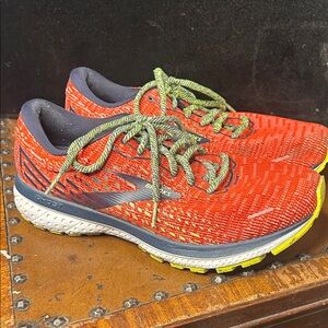 Brooks Red and Green Athletic Shoes